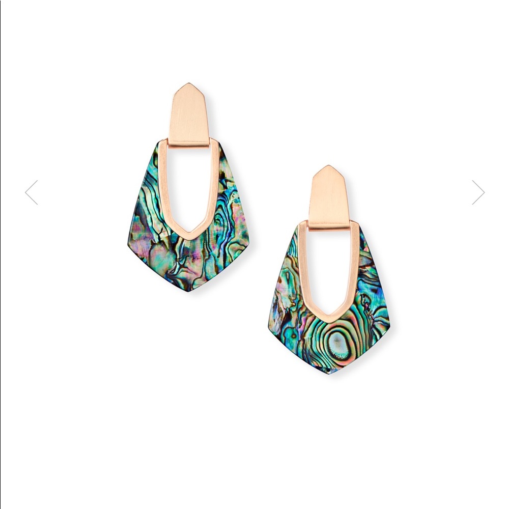 Kendra Scott Kensley Rose Earrings Abalone Shell
